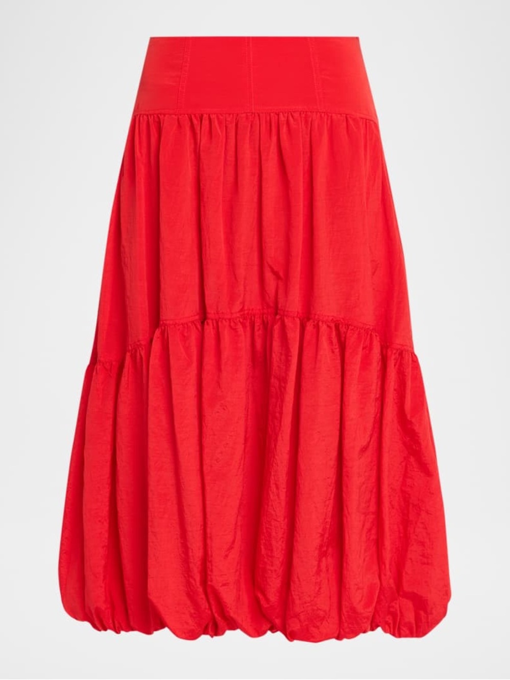 NWT Cinq à Sept Red Blythe Tiered Maxi Bubble Skirt - size 4